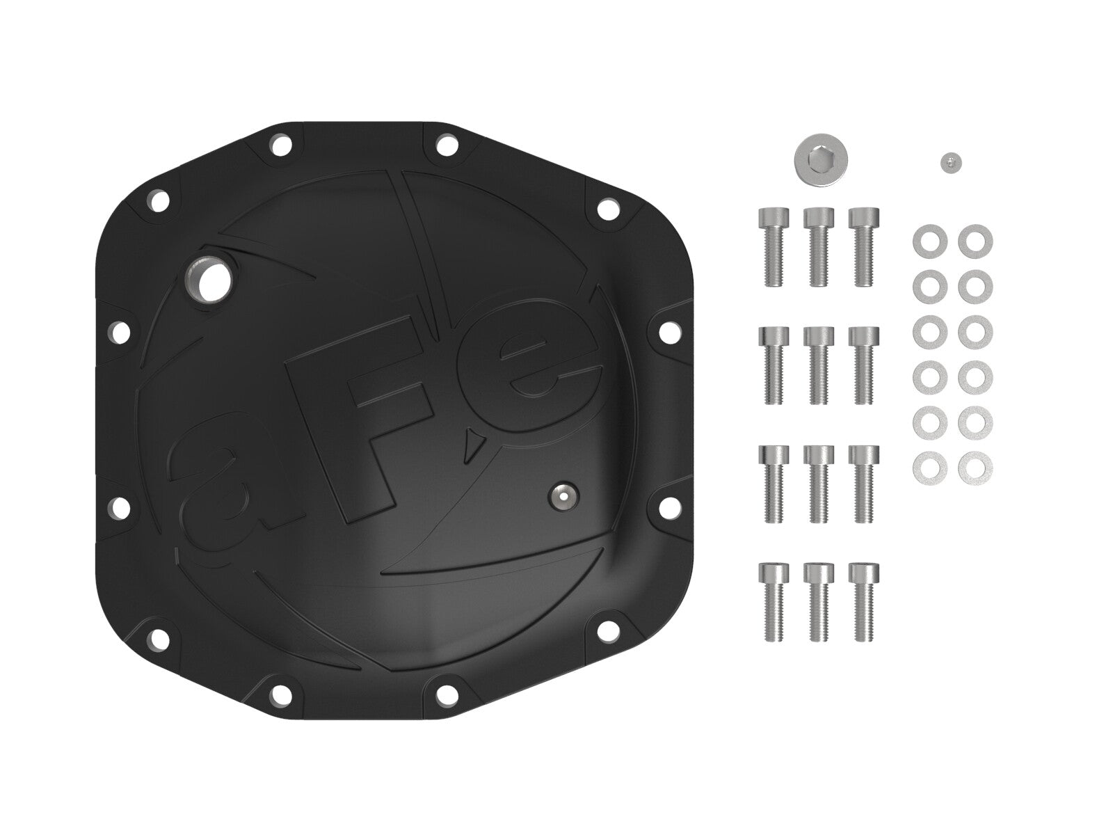 Pro Series Front Differential Cover Black Jeep Wrangler (Jl) 18-26/ Gladiator (Jt) 20-26 (Dana M210) aFe Power