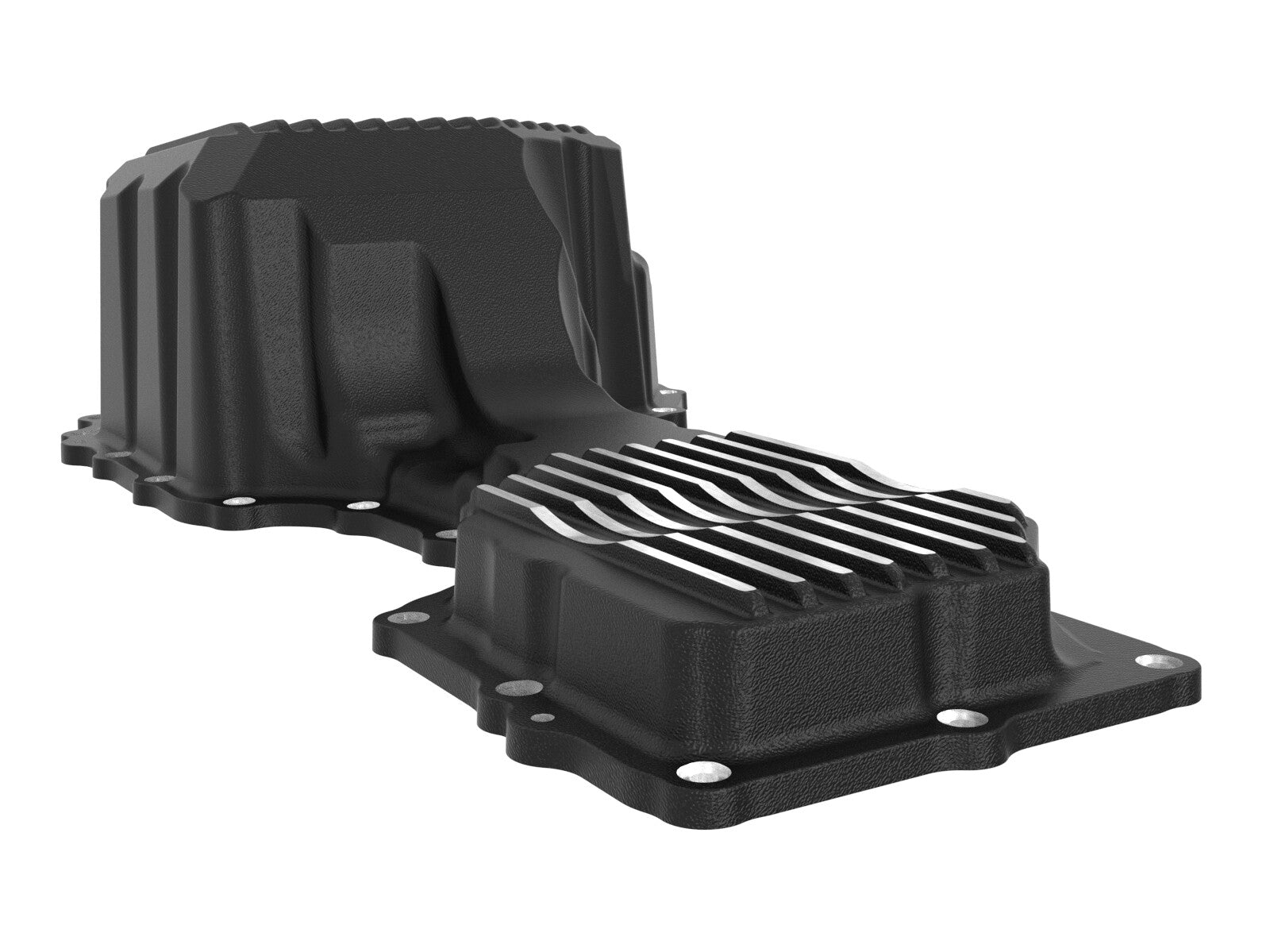 Pro Series Engine Oil Pan Black w/ Machined Fins GM Diesel Trucks 17-19 V8-6.6L (td) L5P aFe Power