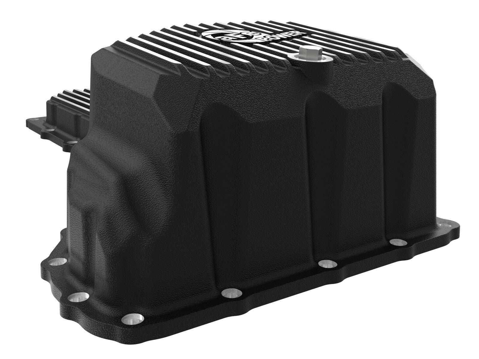 Pro Series Engine Oil Pan Black w/ Machined Fins GM Diesel Trucks 20-26 V8-6.6L (td) L5P aFe Power