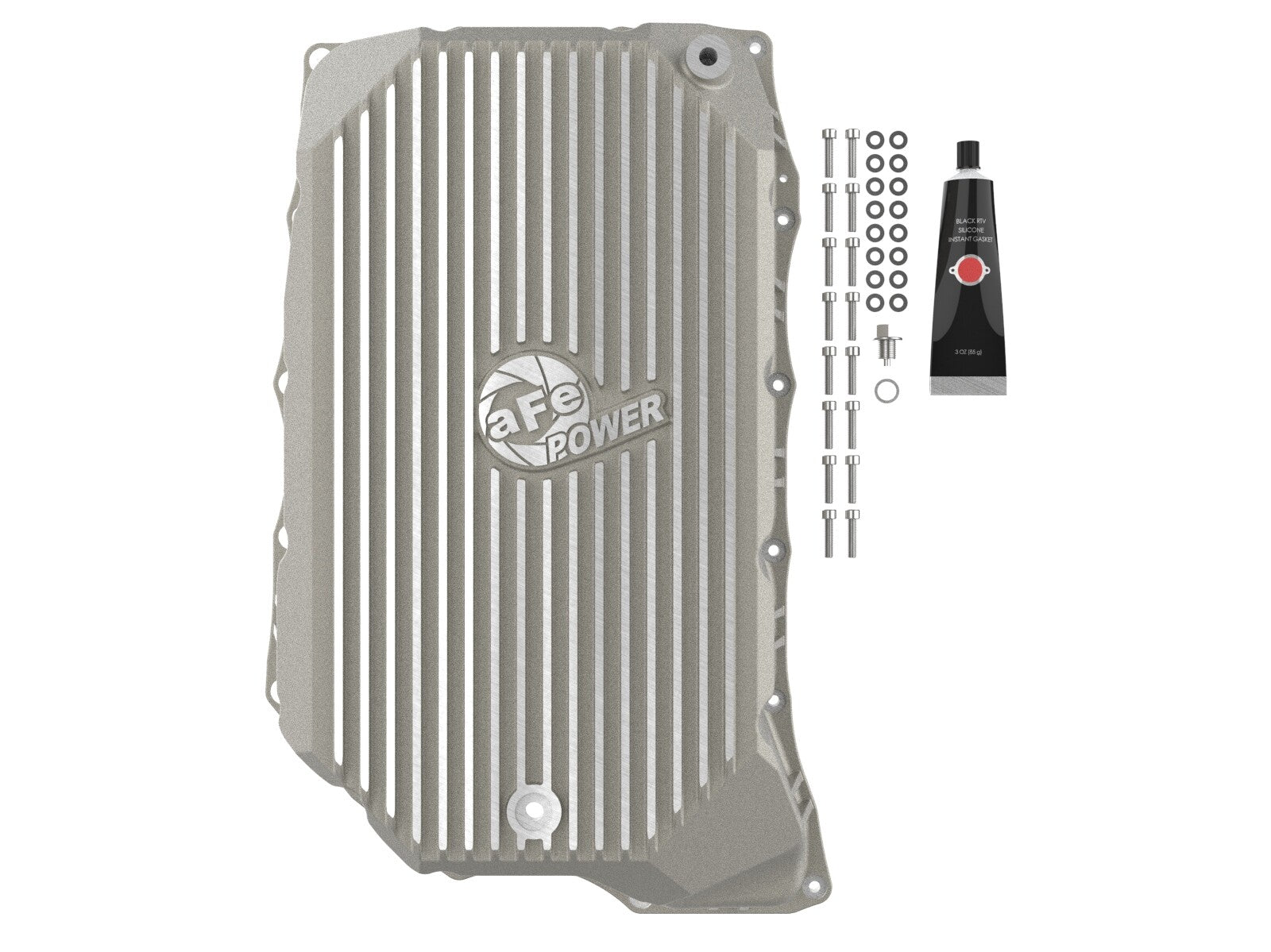 Street Series Transmission Pan Raw w/ Machined Fins GM Diesel Trucks 20-26 V8-6.6L (td) L5P aFe Power