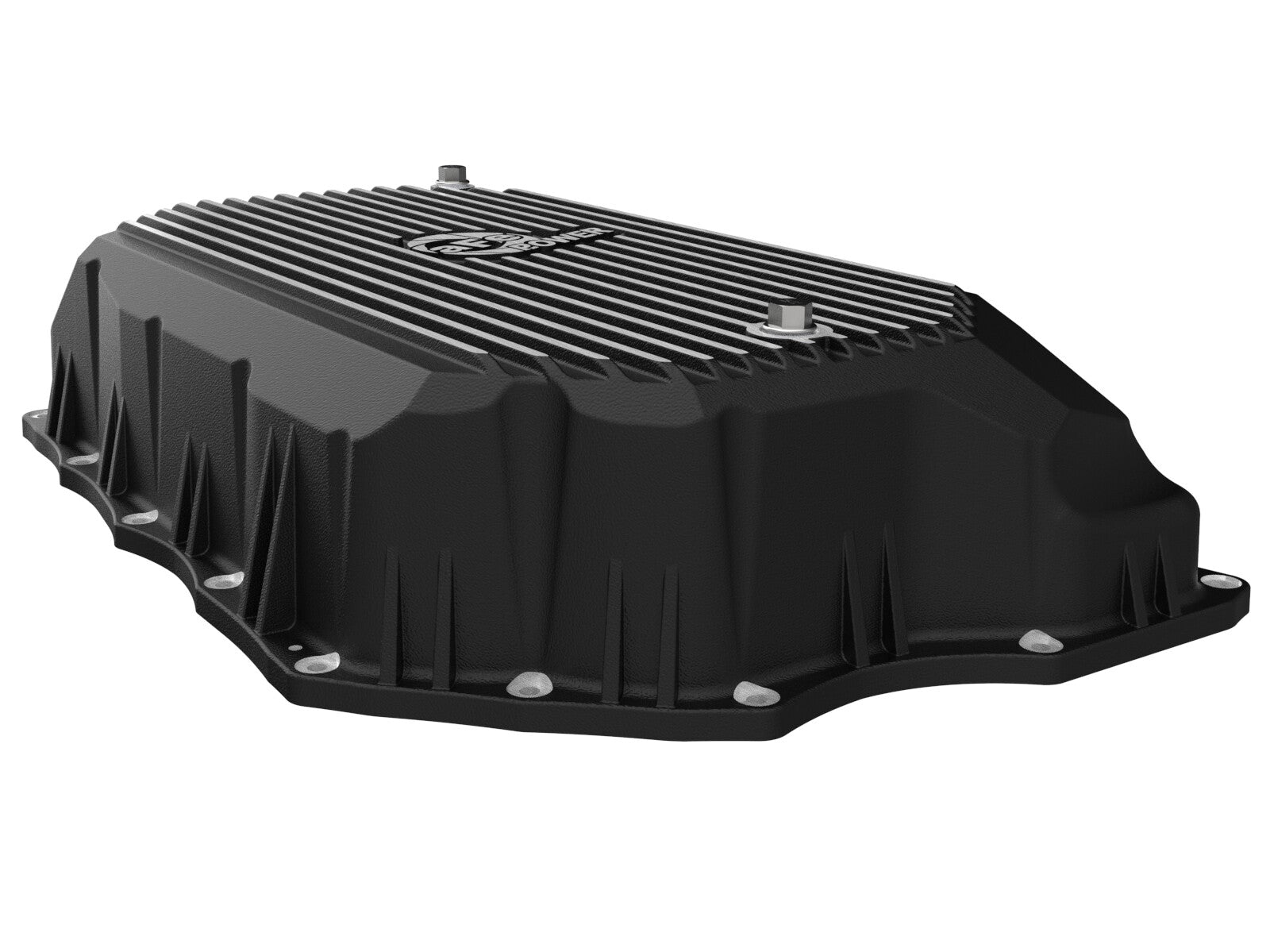 Pro Series Transmission Pan Black w/ Machined Fins GM Diesel Trucks 20-26 V8-6.6L (td) L5P aFe Power