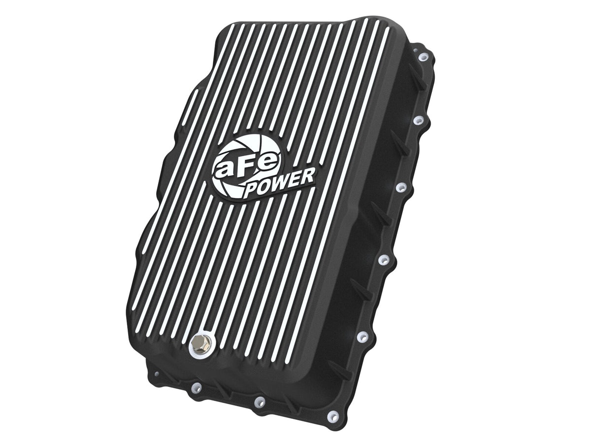 Street Series Transmission Pan Black w/ Machined Fins GM Trucks/SUVs 20-26 L6-3.0L (td) LM2/LZ0 (10L80 Transmission) aFe Power