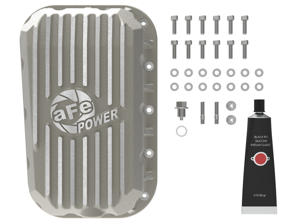 Street Series Engine Oil Pan Raw w/ Machined Fins Jeep Wrangler (JK) 12-18 V6-3.6L aFe Power