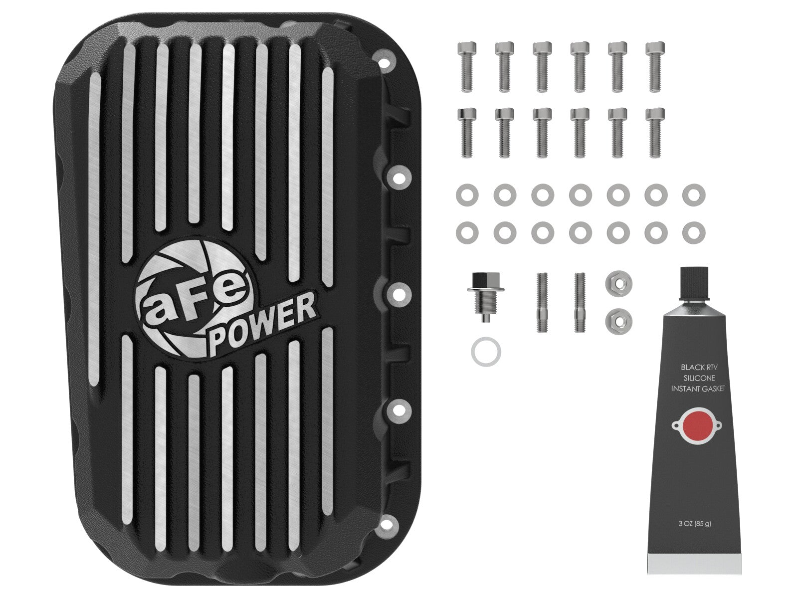 Pro Series Engine Oil Pan Black w/ Machined Fins Jeep Wrangler (JK) 12-18 V6-3.6L aFe Power
