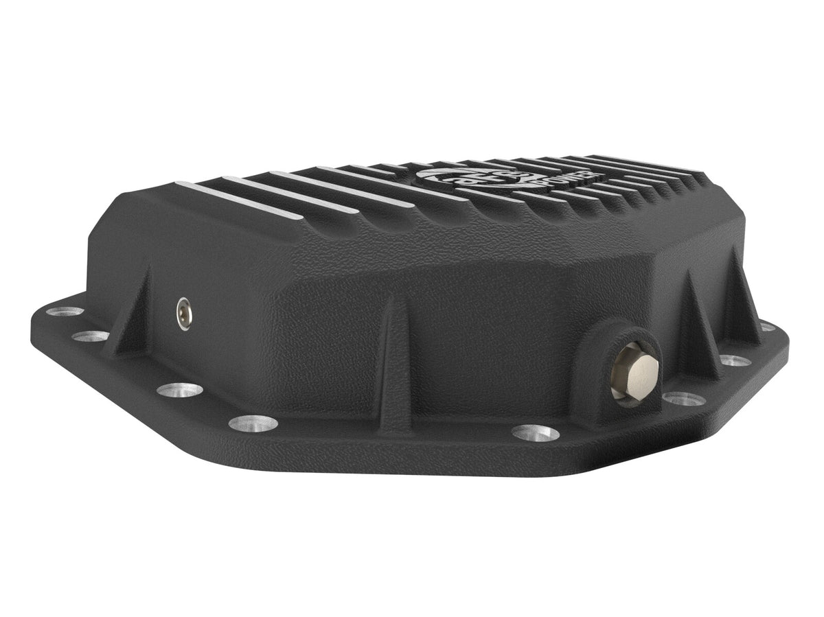 Pro Series Rear Differential Cover Black w/ Machined Fins Ford Bronco Raptor 22-26 V6-3.0L (tt) aFe Power