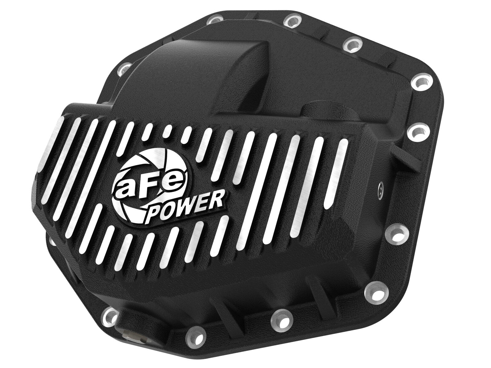 Pro Series Front Differential Cover Black w/ Machined Fins Ford F-250/350 23-26 aFe Power