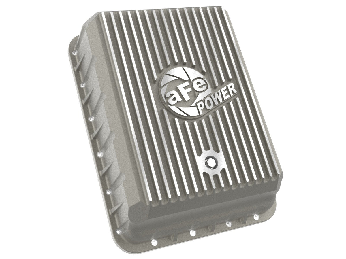 Street Series Transmission Pan Raw w/ Machined Fins Ram 3500 13-24 (AS69RC Aisin Transmission) aFe Power