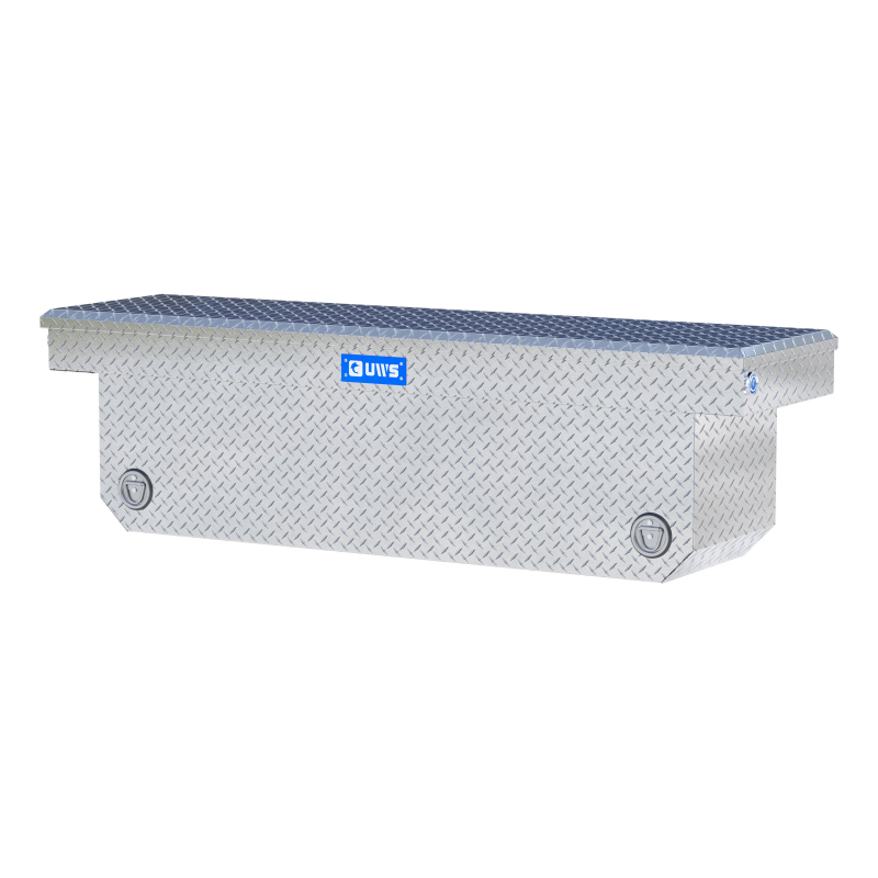 UWS 72" Bright Aluminum Deep Angled Push Button Crossover Truck Tool Box Model TBSD-72-A-PB