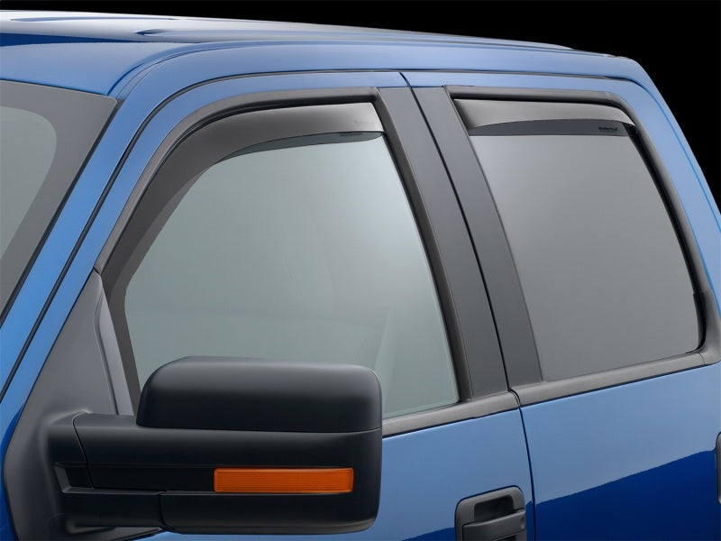 WeatherTech 04-08 Ford F150 Super Cab Front & Rear Side Window Deflectors - Dark Smoke