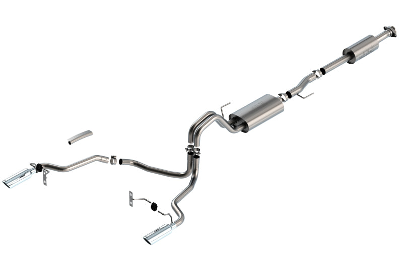 Borla F-150 2021 2.7L/3.5L 4dr CC SB EC STB Lari/King R/Plinum/LTD 3/2.25 SRE CB Touring CHR Tips