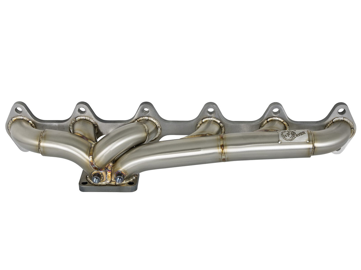 Twisted Steel 304 Stainless Steel Header w/ T4 Turbo Flange Dodge Diesel Trucks 03-07 L6-5.9L (td) aFe Power