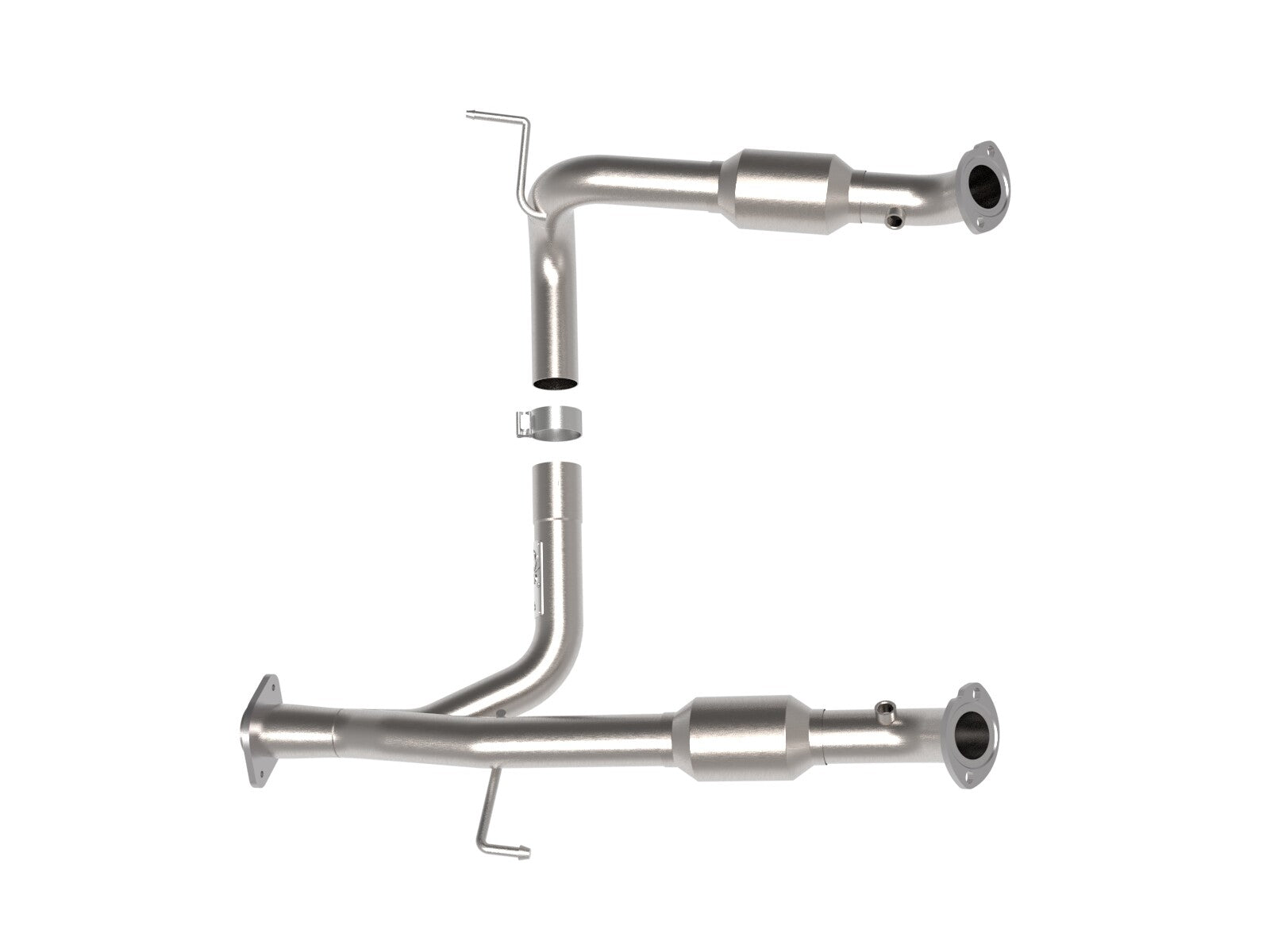 Twisted Steel Y-Pipe 2 to 3 Inch 409 Stainless Steel w/ Cat Toyota Tacoma 05-15 V6-4.0L aFe Power
