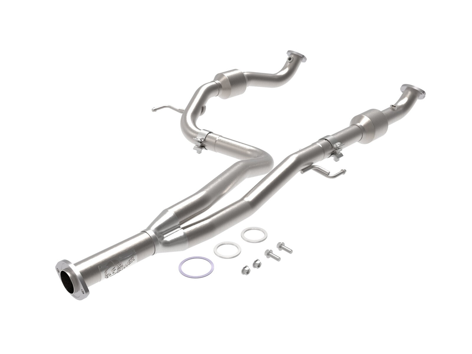 Twisted Steel Y-Pipe 2-1/2 Inch 409 Stainless Steel w/ Cat Toyota Tacoma 16-19 V6-3.5L (2WD) aFe Power