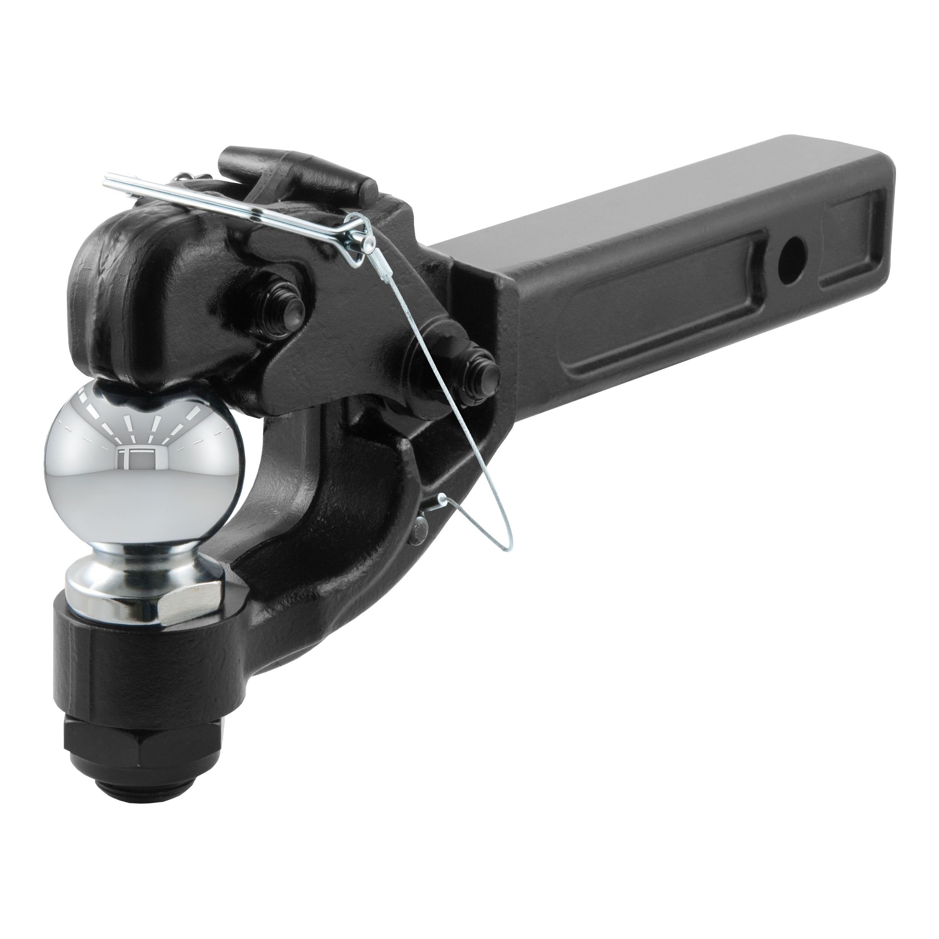 CURT Pintle Hitch with 2-5/16-Inch Trailer Ball, Fits 2-Inch Receiver, 16,000 lbs, 15-1/4-Inch Length Model 48006