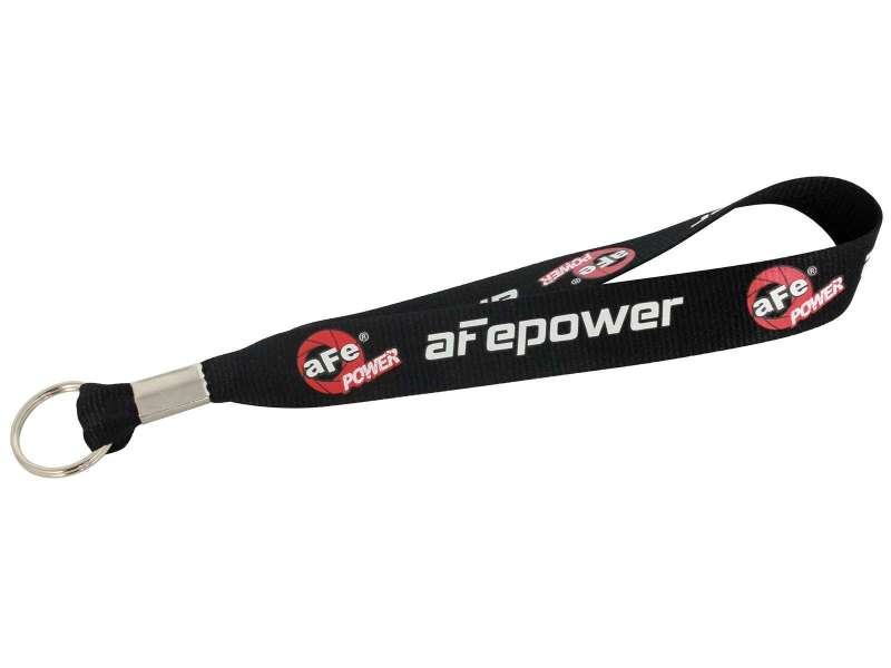 aFe Power Mini Lanyard-Keychain featuring a durable black strap with the aFe Power logo and a metal keyring.