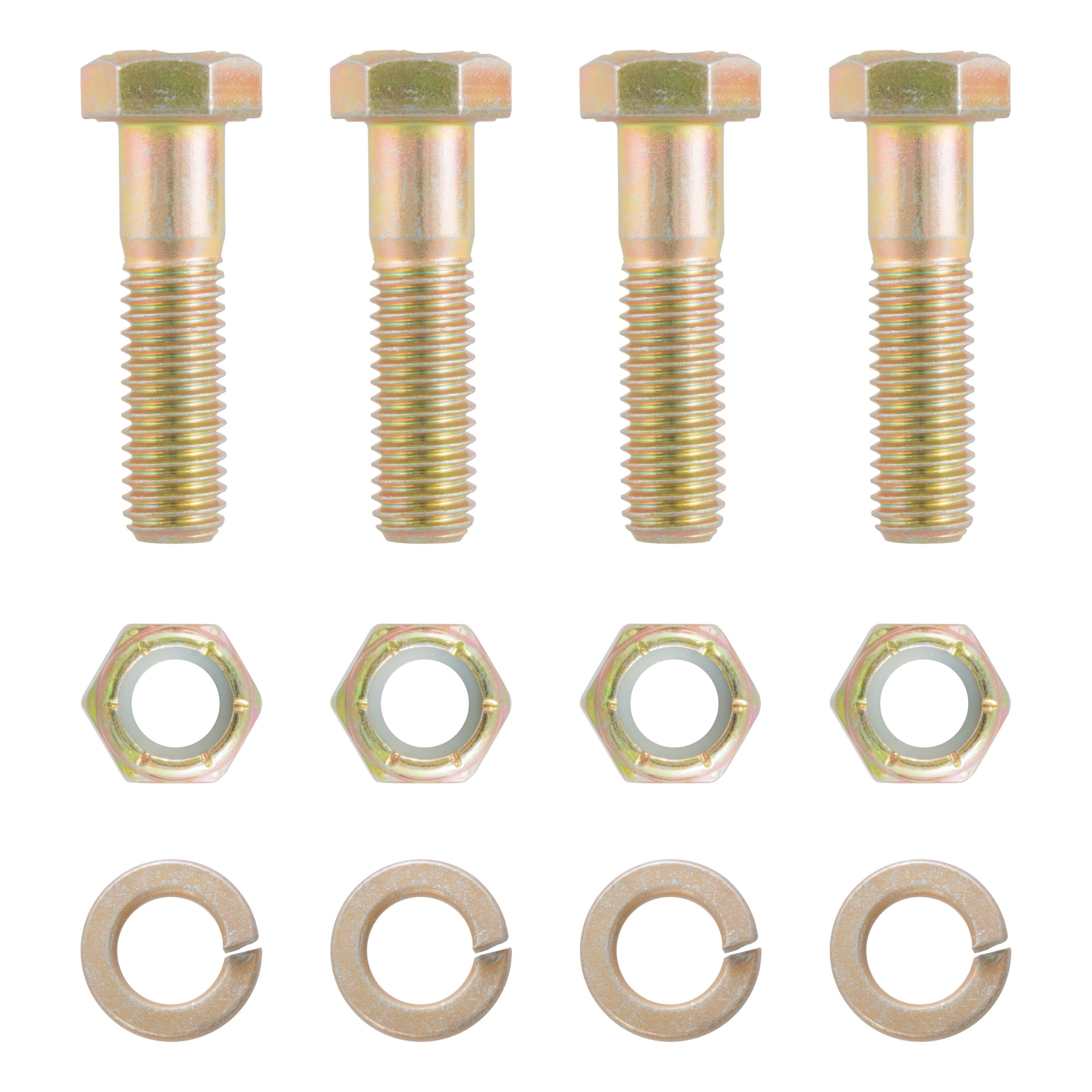 CURT Pintle Hitch Mount 1/2-Inch Hardware Kit, 4 Bolts, Yellow Zinc, Grade 8 Model 48333