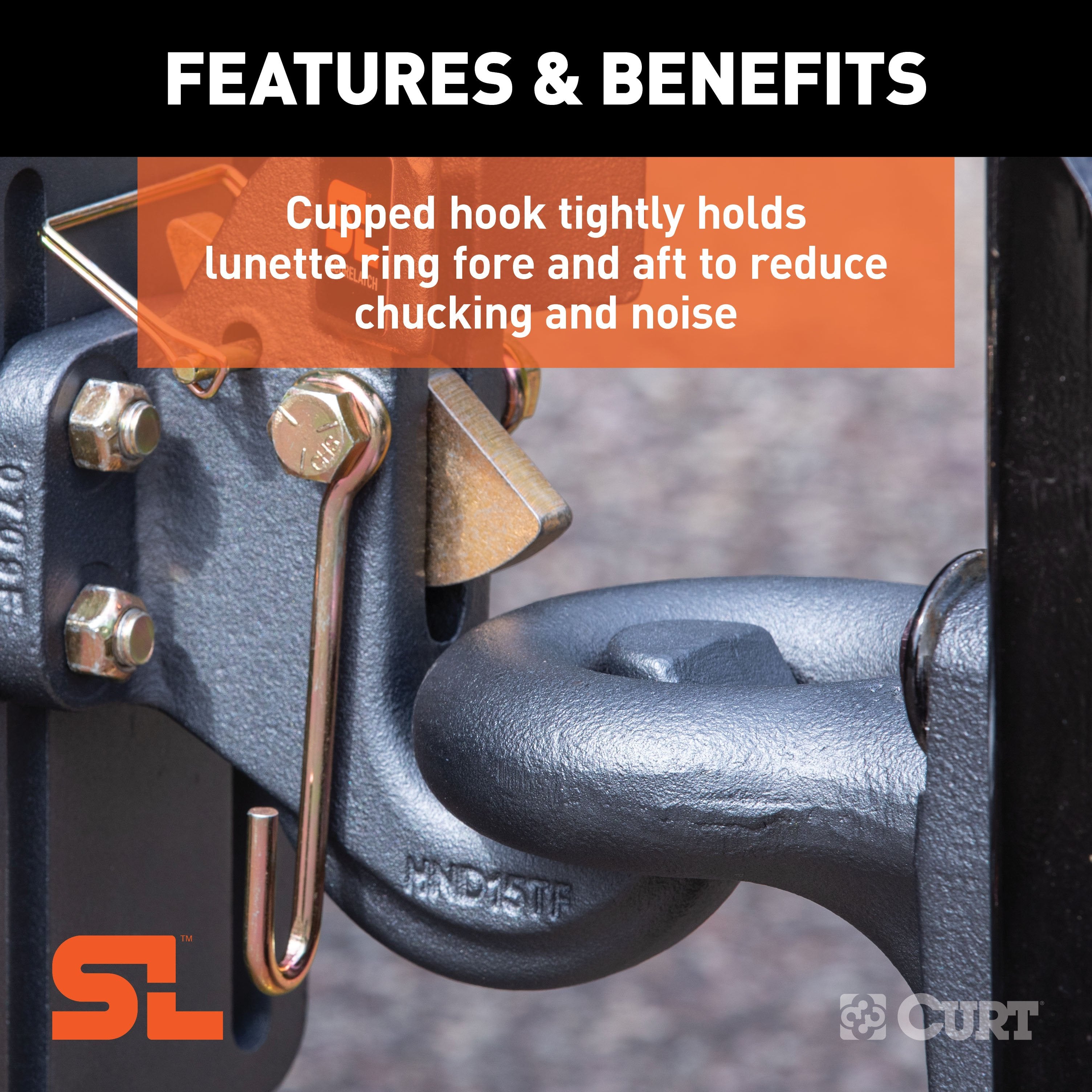 CURT SecureLatch Pintle Hook, 30,000 Pounds, Mount Required Model 48505