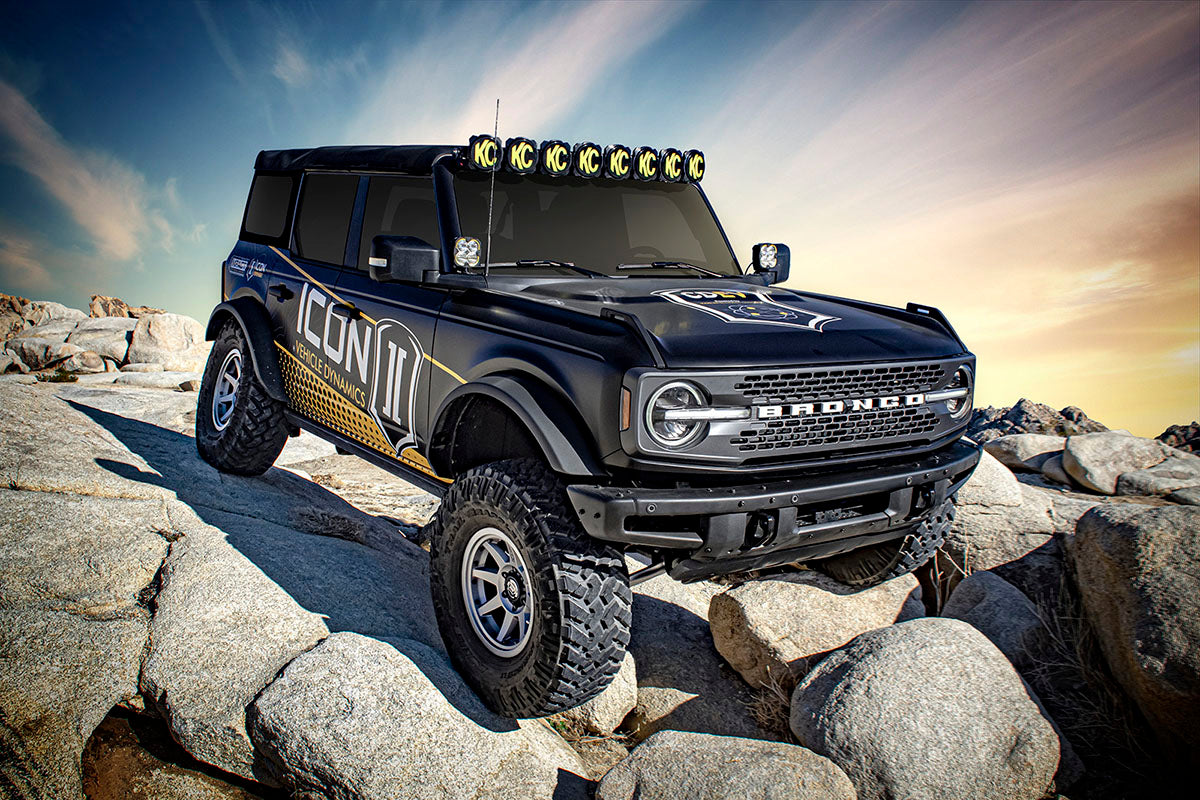 2021-2023 Ford Bronco Rear 1.25-3 Inch Lift V.S. 2.5 Series Coilover Kit Remote Reservoir W/ CDCV Icon Vehicle Dynamics