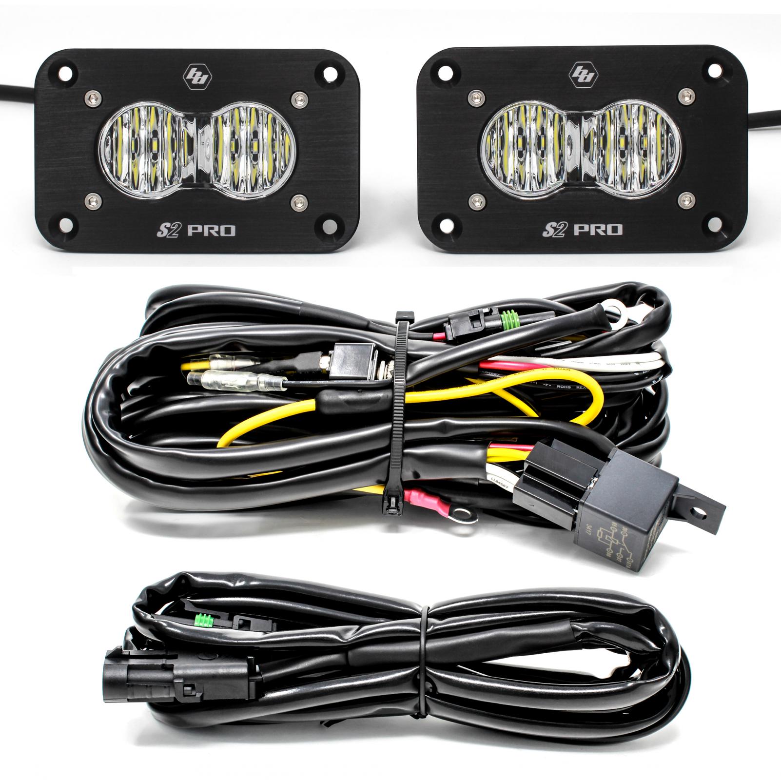 Flush Mount LED Light Pod Kit Pair S2 Pro Baja Designs