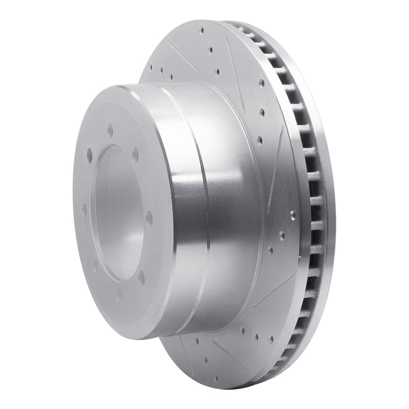 R1 11-22 Ford F-350 Super Duty 4WD Rear Right Drilled & Slotted Silver Brake Rotor