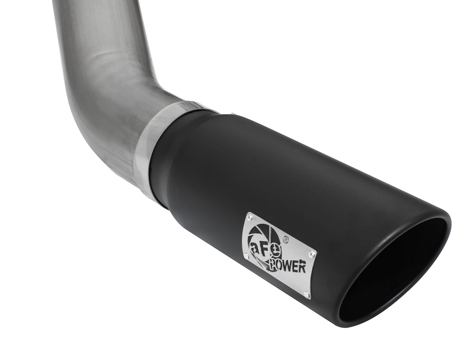 Atlas 5 Inch Aluminized Steel Dpf-Back Exhaust System w/Black Tip Dodge Ram Diesel Trucks 13-18 L6-6.7L (td) Crew Cab aFe Power