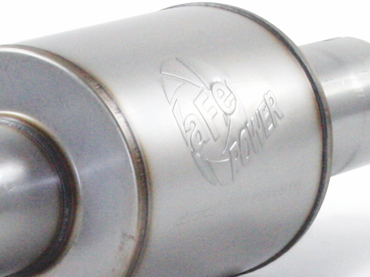 Atlas 4 Inch Aluminized Steel Cat-Back Exhaust System w/ Muffler & Black Tip Ford F-150 11-14 V6-3.5L (tt) aFe Power