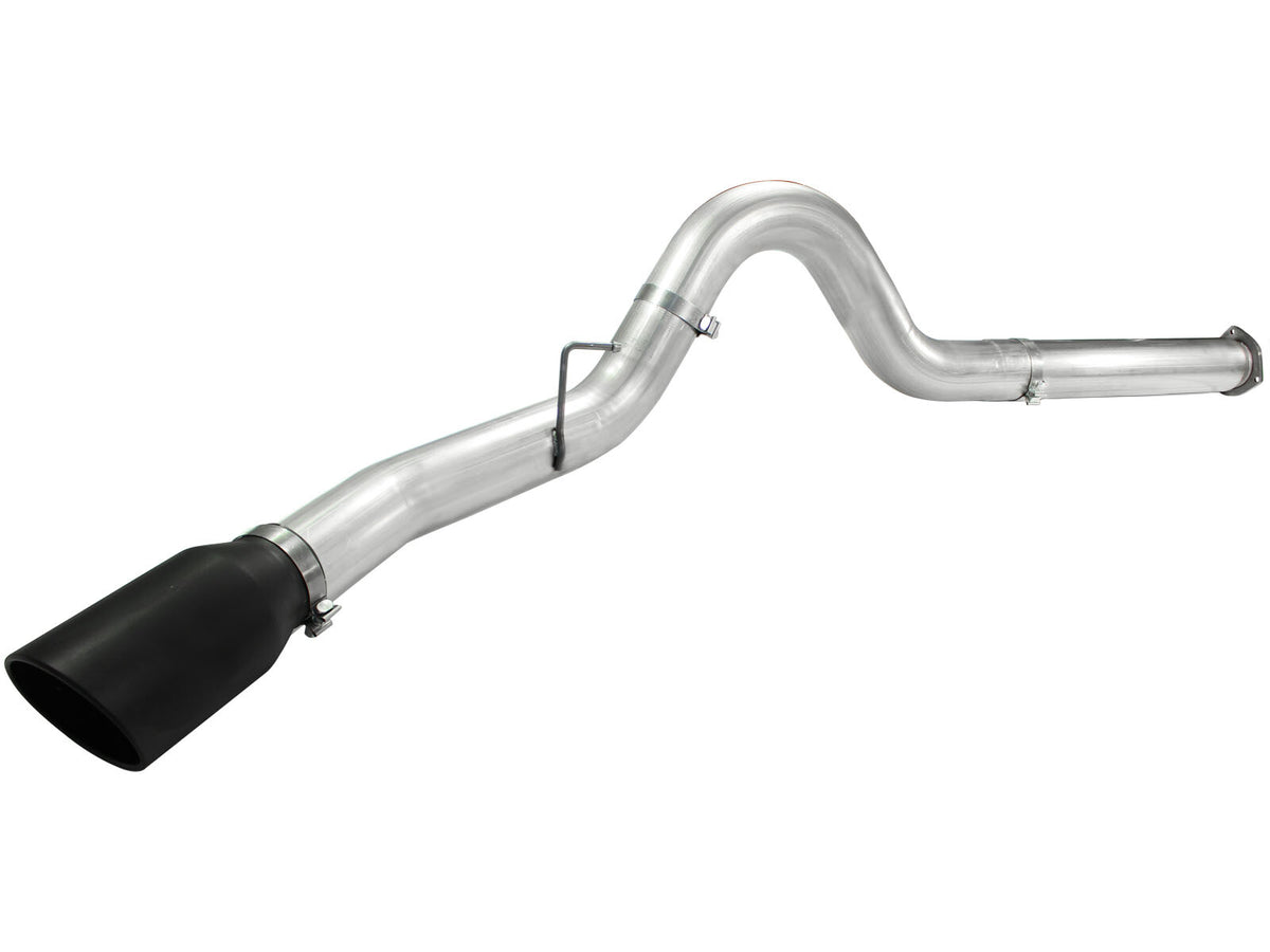 Atlas 5 Inch Aluminized Steel Dpf-Back Exhaust System w/Black Tip Ford Diesel Trucks 11-14 V8-6.7L (td) aFe Power