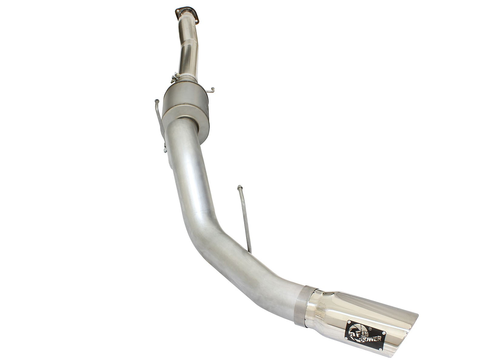 Atlas 4 Inch Aluminized Steel Cat-Back Exhaust System w/ Muffler & Polished Tip Ford F-150 15-19 V6-2.7L/3.5L (tt) aFe Power