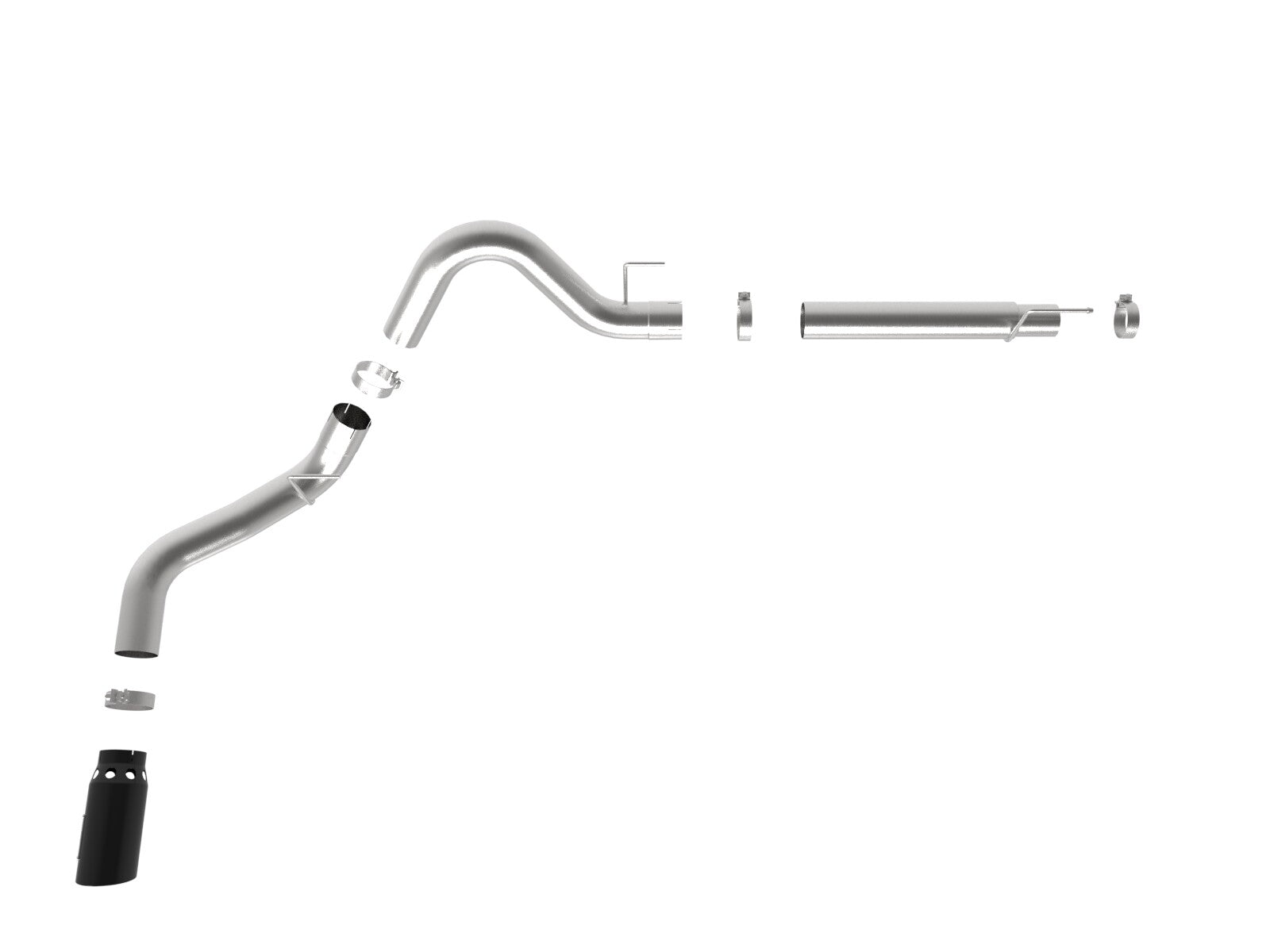 Atlas 4 Inch Aluminized Steel Dpf-Back Exhaust System w/ Tip Ford F-150 18-20 V6-3.0L (td) aFe Power