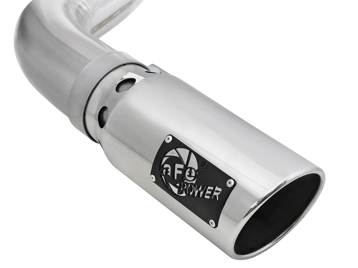 Atlas 4 Inch Aluminized Steel Dpf-Back Exhaust System w/ Polished Tip Ford F-150 18-20 V6-3.0L (td) aFe Power