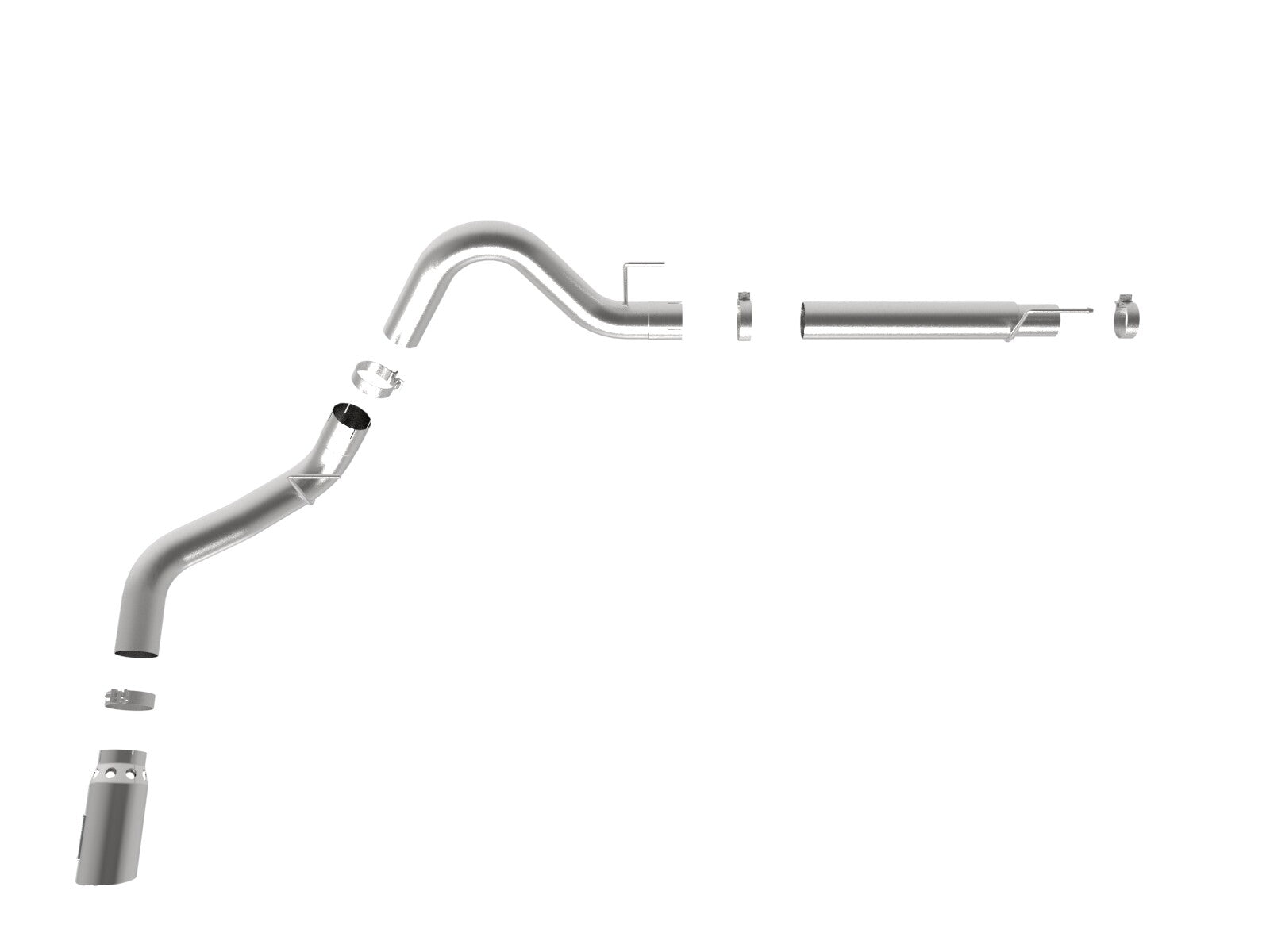 Atlas 4 Inch Aluminized Steel Dpf-Back Exhaust System w/ Tip Ford F-150 18-20 V6-3.0L (td) aFe Power