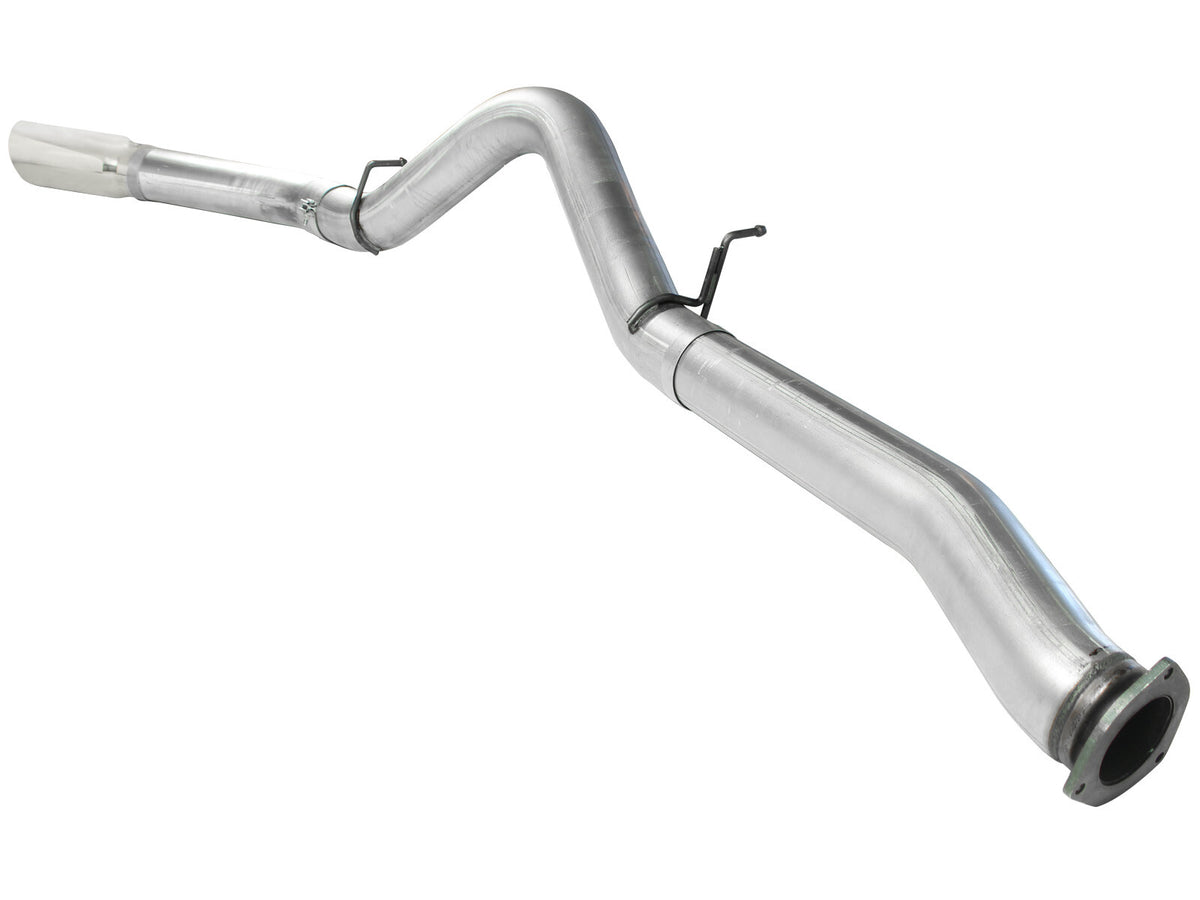 Atlas 5 Inch Aluminized Steel Dpf-Back Exhaust System w/Polished Tip GM Diesel Trucks 07.5-10 V8-6.6L (td) Lmm aFe Power