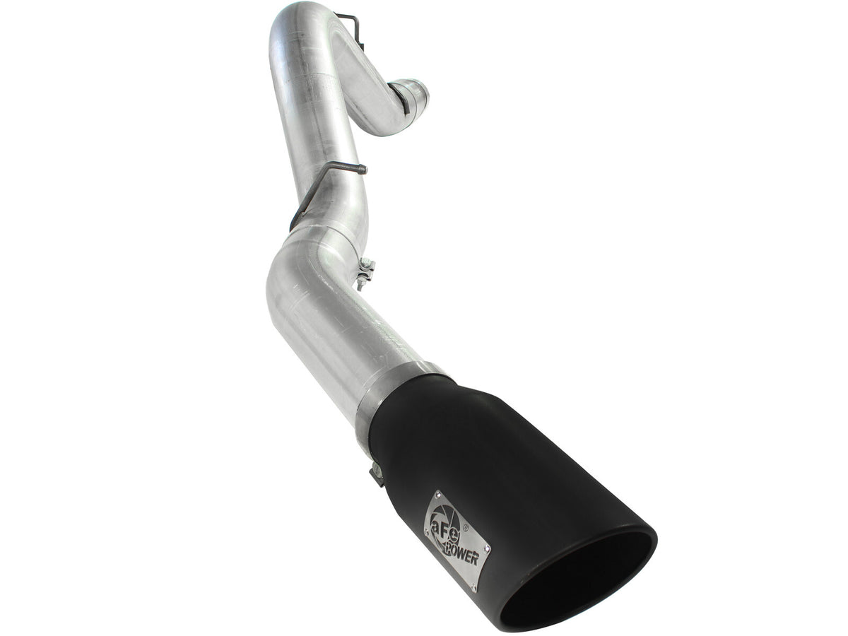 Atlas 5 Inch Aluminized Steel Dpf-Back Exhaust System w/Black Tip GM Diesel Trucks 11-16 V8-6.6L (td) Lml aFe Power