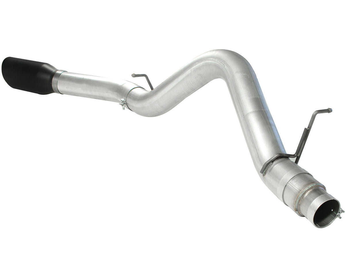 Atlas 5 Inch Aluminized Steel Dpf-Back Exhaust System w/Black Tip GM Diesel Trucks 11-16 V8-6.6L (td) Lml aFe Power