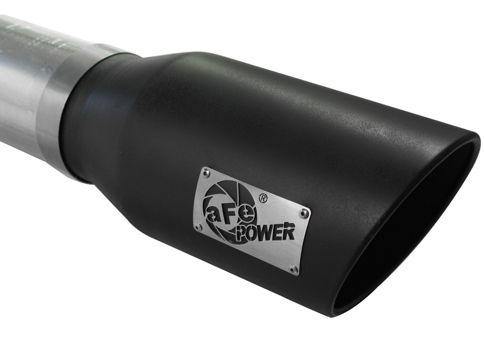 Atlas 5 Inch Aluminized Steel Dpf-Back Exhaust System w/Black Tip GM Diesel Trucks 11-16 V8-6.6L (td) Lml aFe Power