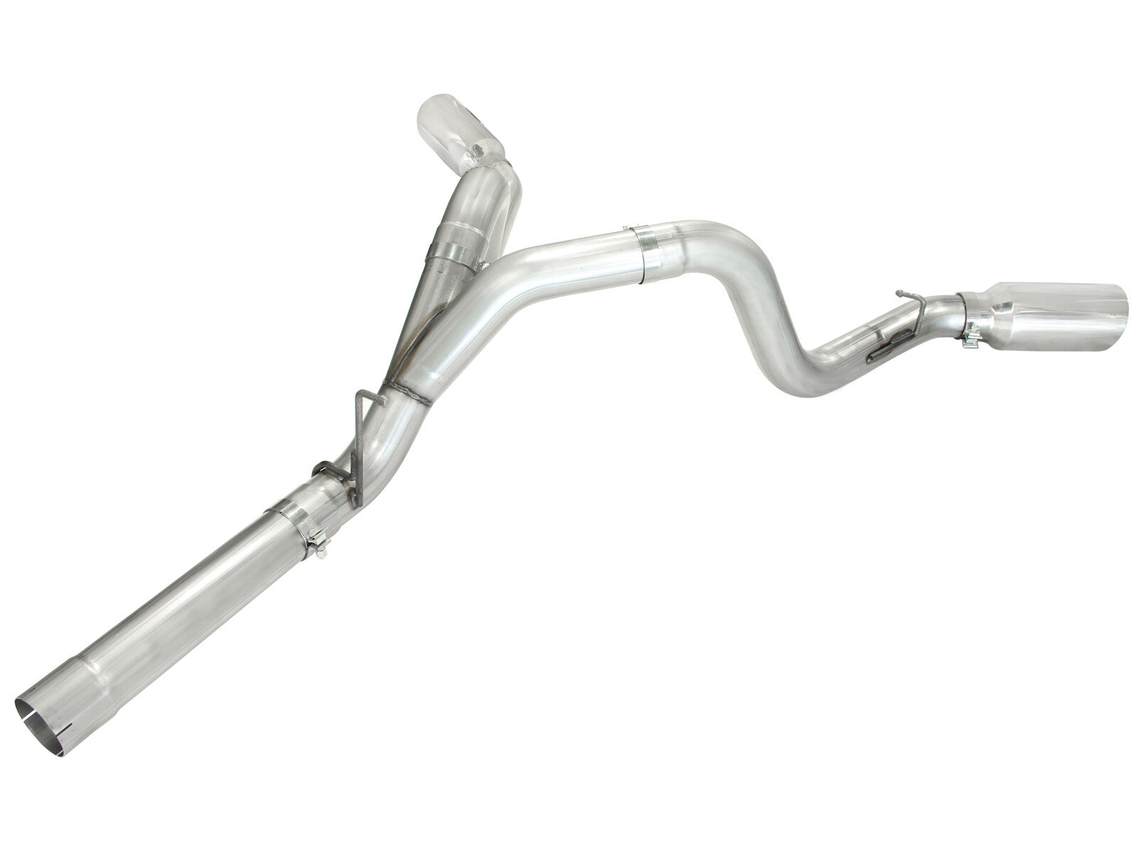 Atlas 4 Inch Aluminized Steel Dpf-Back Exhaust System w/ Tip GM Diesel Trucks 11-16 V8-6.6L (td) Lml aFe Power