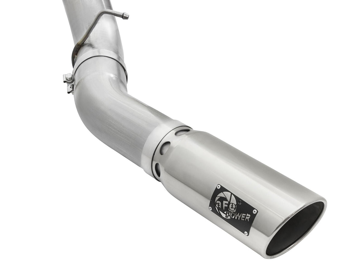 Atlas 5 Inch Aluminized Steel Dpf-Back Exhaust System w/Polished Tip GM Diesel Trucks 2016 V8-6.6L (td) Lml aFe Power