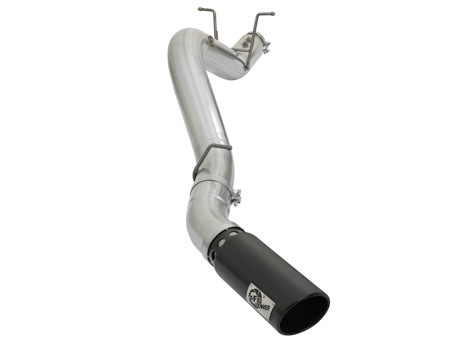 Atlas 4 Inch Aluminized Steel Dpf-Back Exhaust System w/Black Tip GM Diesel Trucks 17-19 V8-6.6L (td) L5P aFe Power