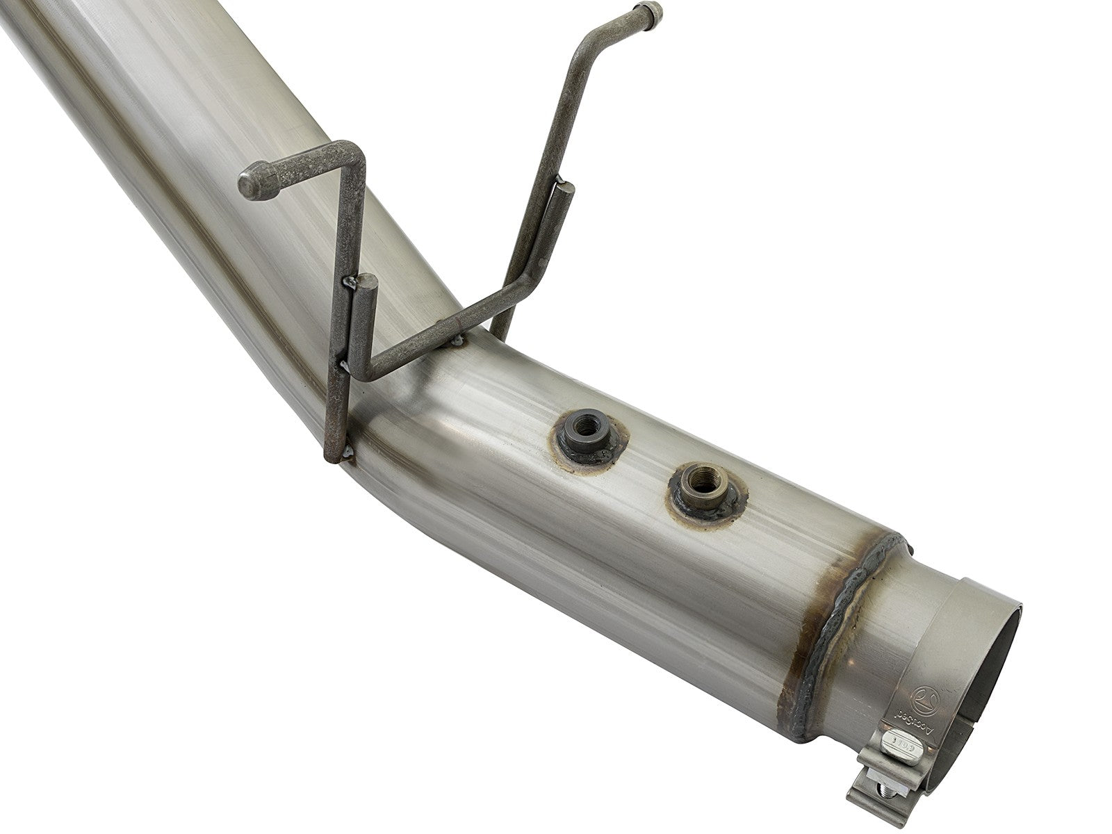 Atlas 4 Inch Aluminized Steel Dpf-Back Exhaust System w/ Polished Tip GM Diesel Trucks 17-19 V8-6.6L (td) L5P Single Rear Exit Position aFe Power