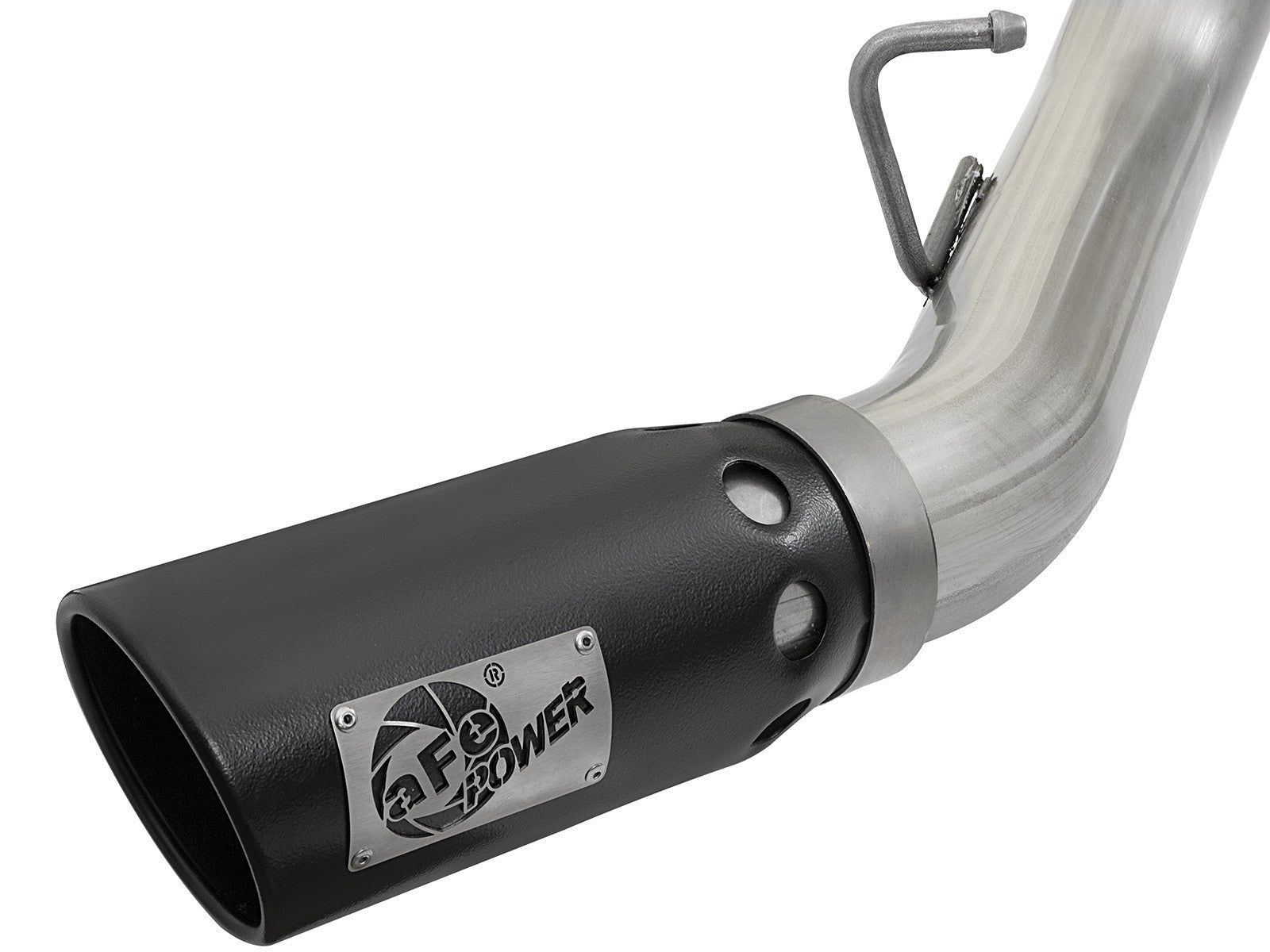 Atlas 4 Inch Aluminized Steel Dpf-Back Exhaust System w/ Black Tip GM Diesel Trucks 17-19 V8-6.6L (td) L5P aFe Power