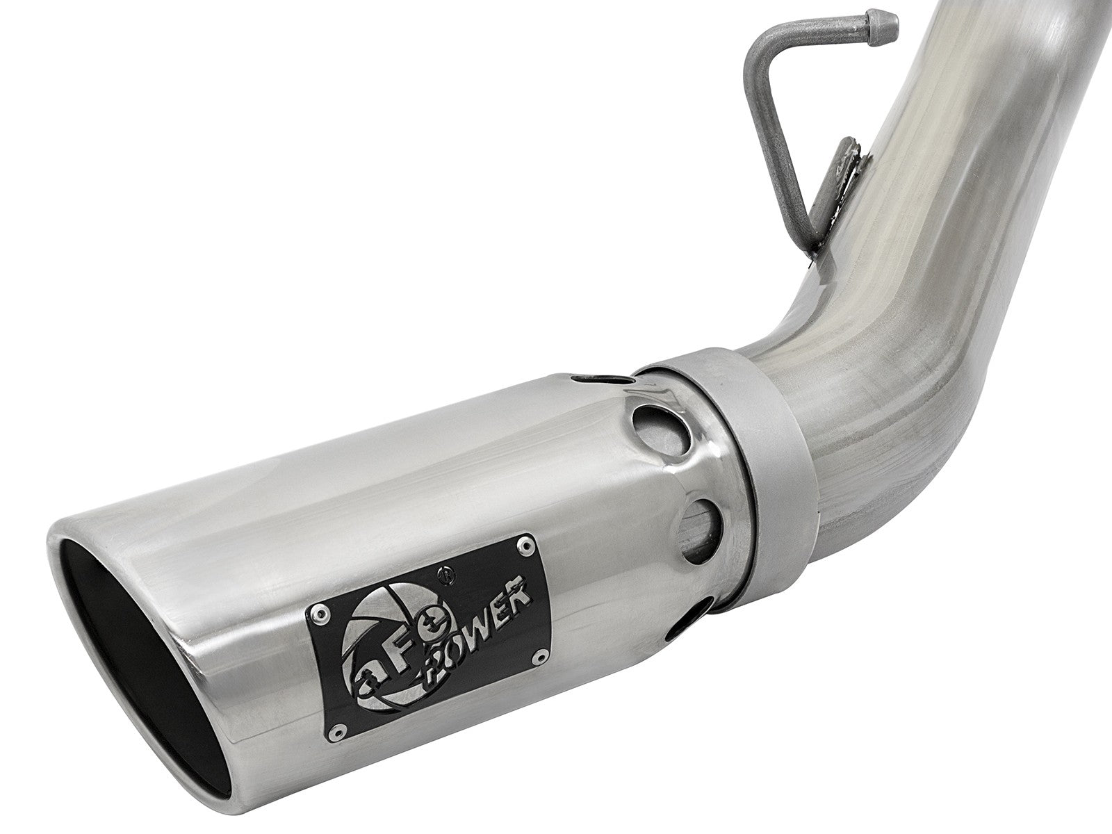 Atlas 4 Inch Aluminized Steel Dpf-Back Exhaust System w/ Polished Tip GM Diesel Trucks 17-19 V8-6.6L (td) L5P Dual Rear Exit Position aFe Power
