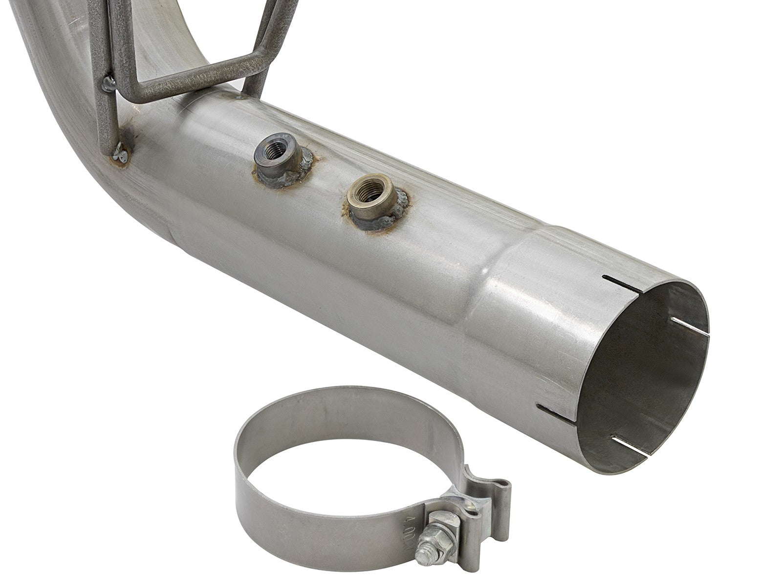 Atlas 4 Inch Aluminized Steel Dpf-Back Exhaust System w/ Polished Tip GM Diesel Trucks 17-19 V8-6.6L (td) L5P Dual Rear Exit Position aFe Power