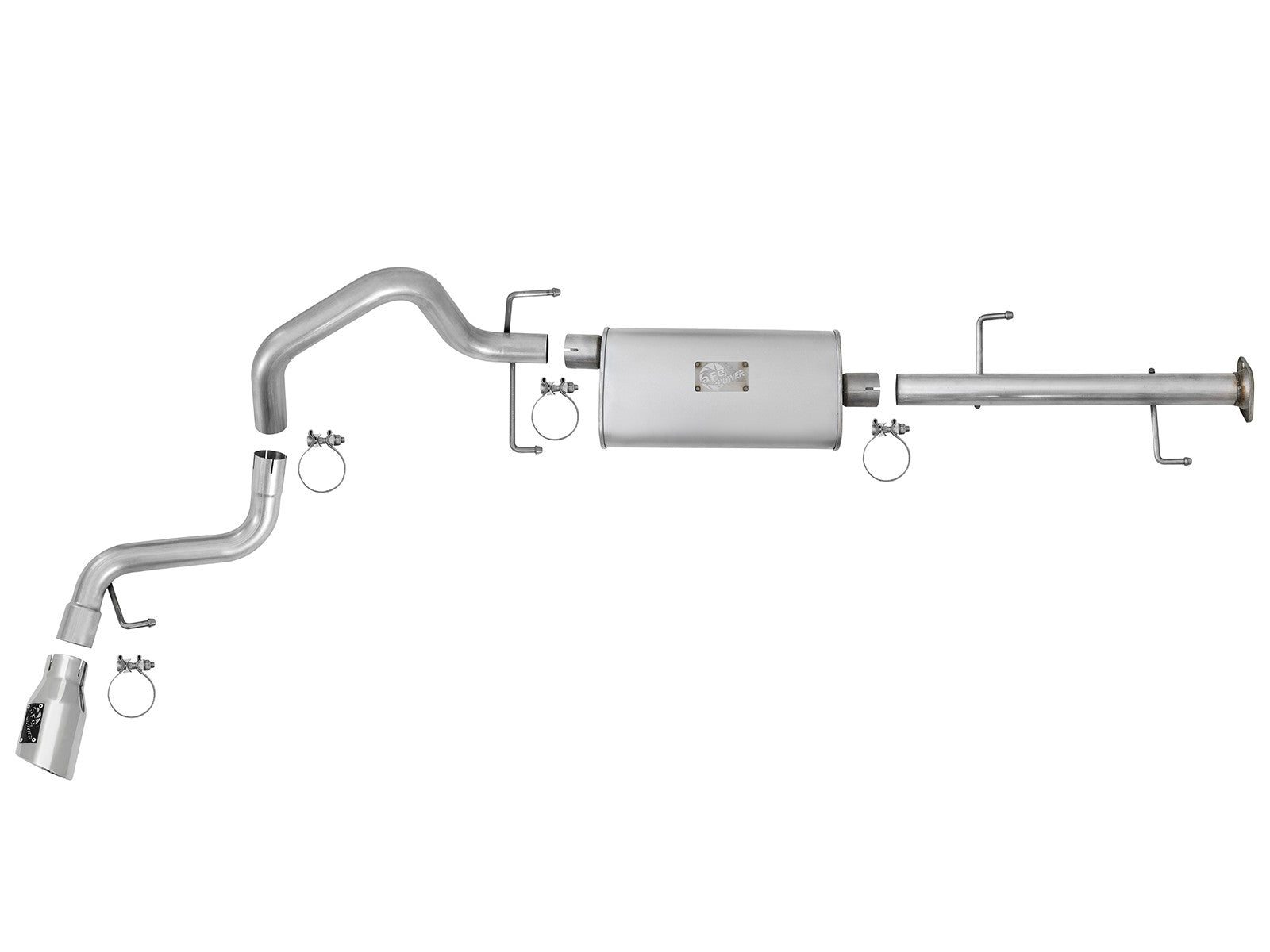 Scorpion 2-1/2 Inch Aluminized Steel Cat-Back Exhaust System w/ Tip Toyota Fj Cruiser 07-18 V6-4.0L aFe Power