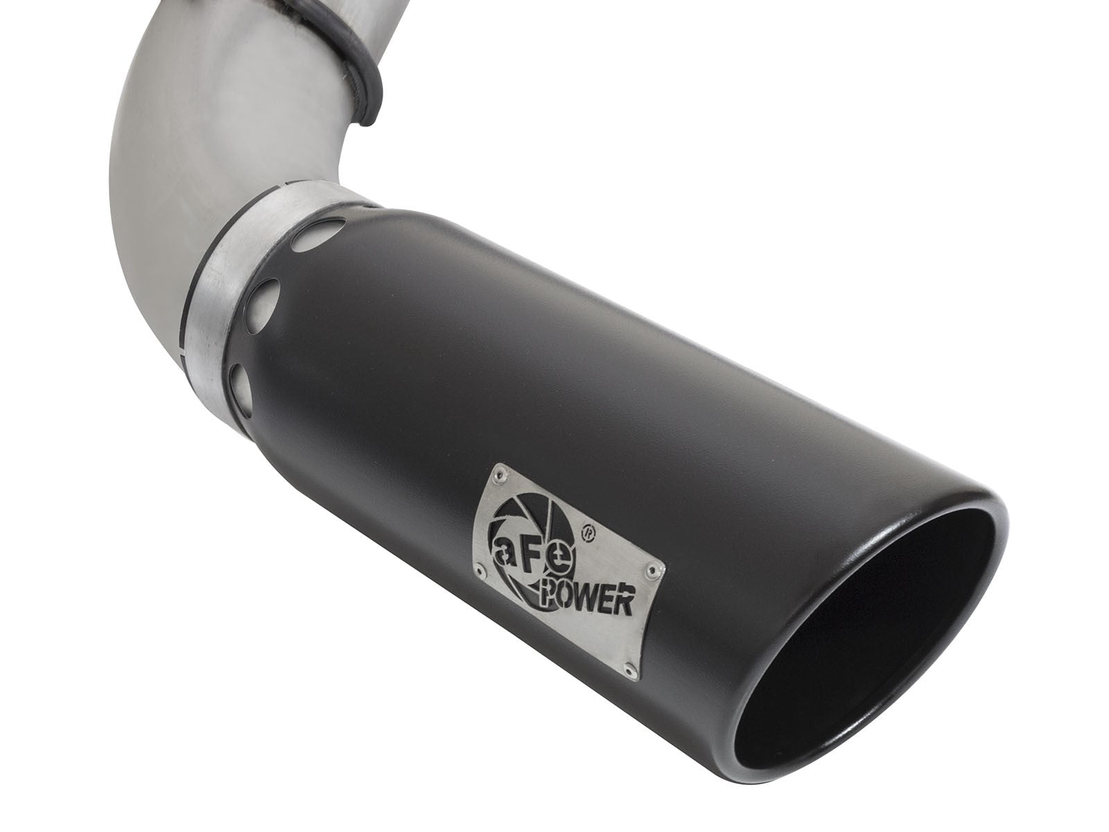 Atlas 5 Inch Aluminized Steel Dpf-Back Exhaust System w/Black Tip Nissan Titan Xd 16-19 V8-5.0L (td) aFe Power