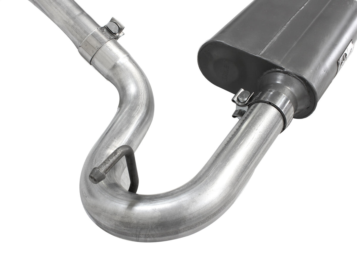 Scorpion 2-1/2 Inch Aluminized Steel Cat-Back Hi-Tuck Exhaust System Jeep Wrangler (JK) 2 Door 07-18 V6-3.6L/3.8L aFe Power