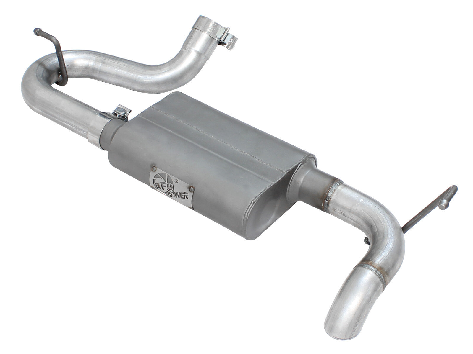 Scorpion 2-1/2 Inch Aluminized Steel Axle-Back Hi-Tuck Exhaust System Jeep Wrangler (JK) 07-18 V6-3.6L/3.8L aFe Power