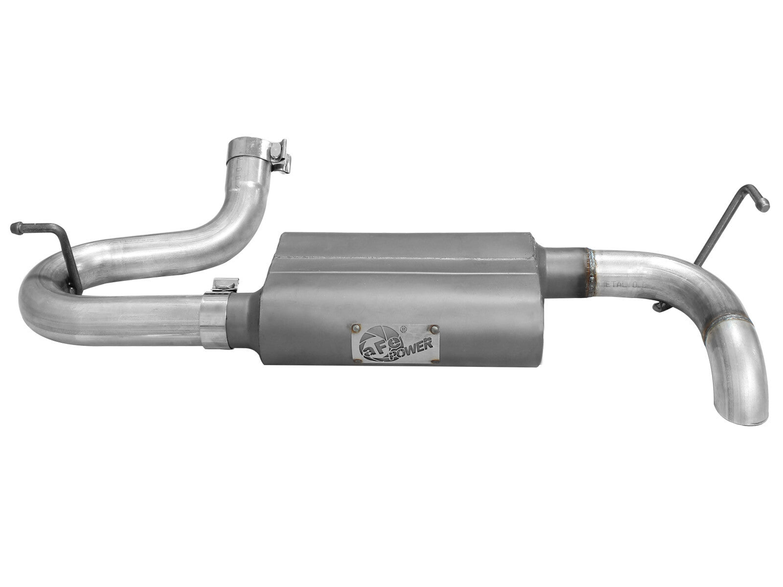 Scorpion 2-1/2 Inch Aluminized Steel Axle-Back Hi-Tuck Exhaust System Jeep Wrangler (JK) 07-18 V6-3.6L/3.8L aFe Power