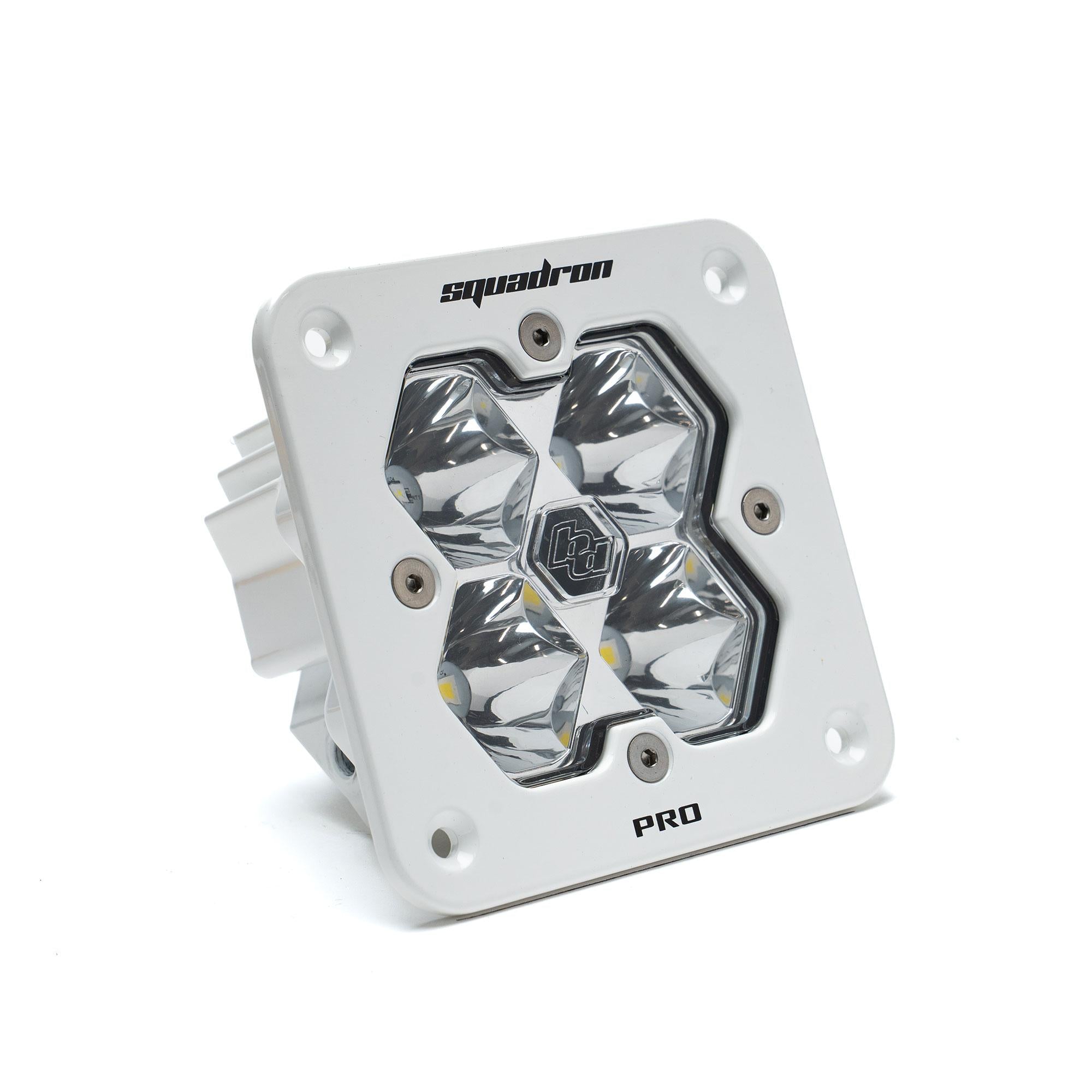 Squadron 2.0 Pro White Flush Mount LED Auxiliary Light Pod Universal Clear Baja Designs