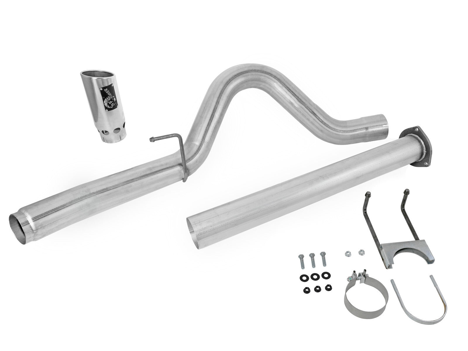 Large Bore-HD 4 Inch 409 Stainless Steel Dpf-Back Exhaust System Ford Diesel Trucks 11-14 V8-6.7L (td) aFe Power
