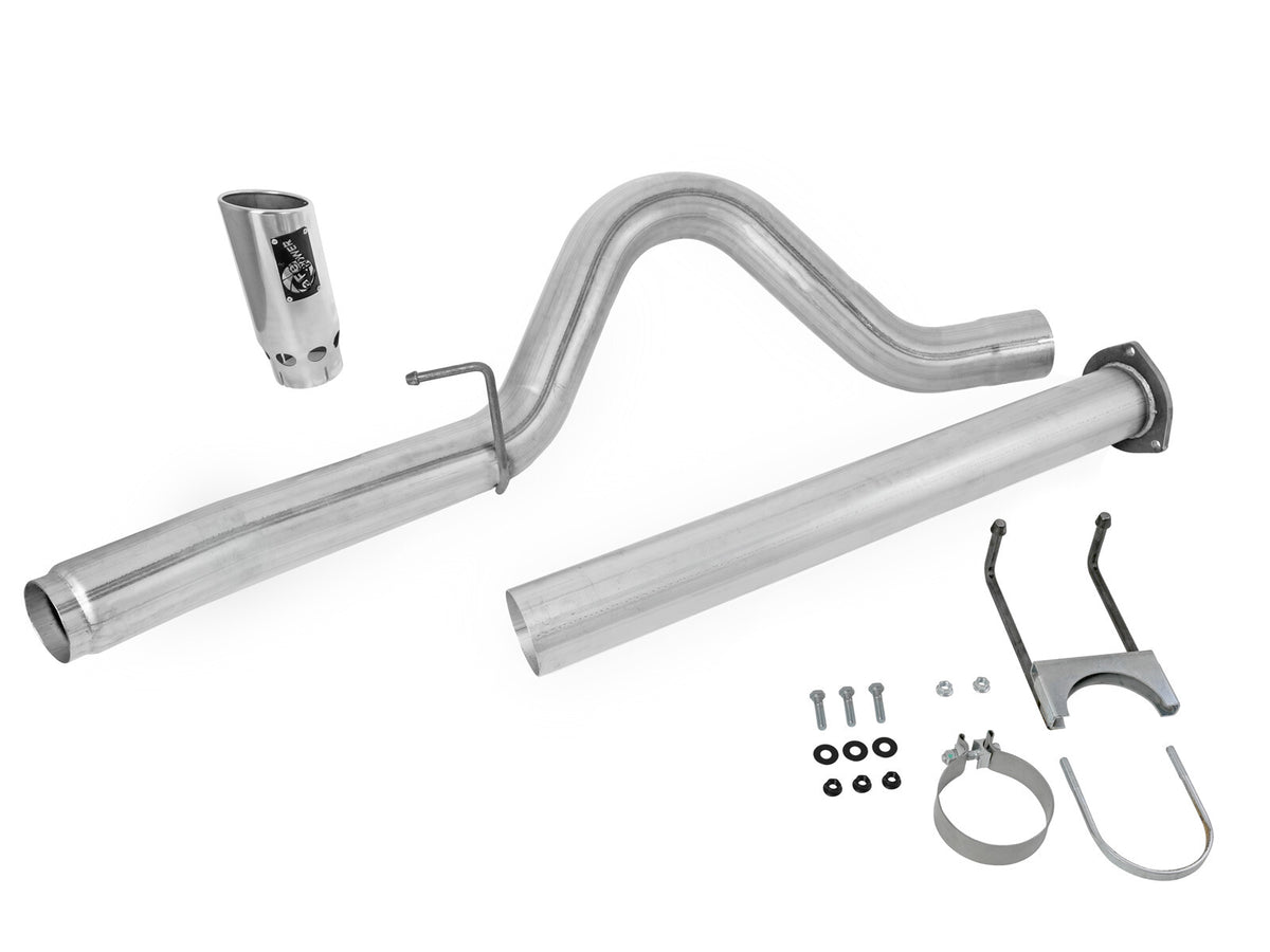 Large Bore-HD 4 Inch 409 Stainless Steel Dpf-Back Exhaust System Ford Diesel Trucks 11-14 V8-6.7L (td) aFe Power